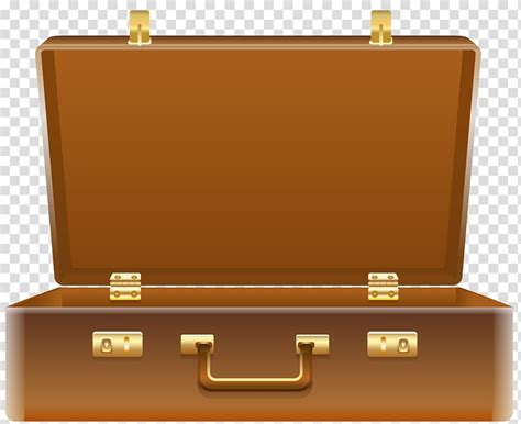 Free Download Rectangular Brown Suitcase Illustration Suitcase