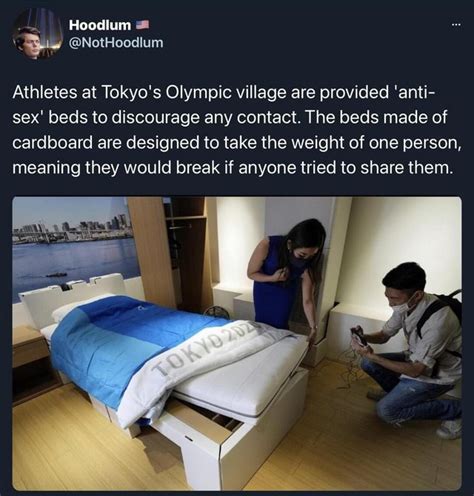 Hoodlum Athletes At Tokyos Olympic Village Are Provided Anti Sex Beds To Discourage Any