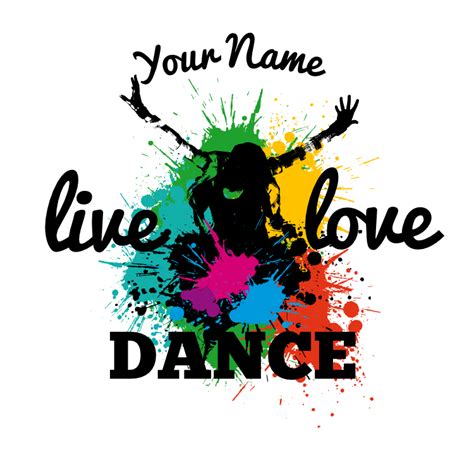 Custom Live Love Dance Sticker Paint Splatter Decal