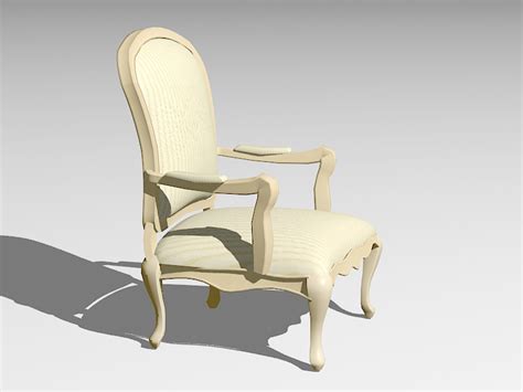 Traditional Wood Armchair 3d Model 3d Studio3ds Max Files Free