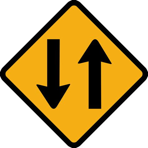 Two Way Traffic Sign Direction Png Picpng