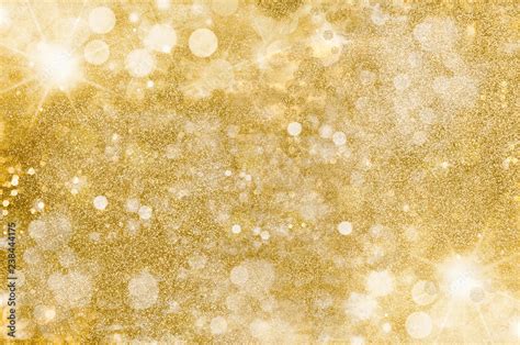 Gold Glitter Background Golden Bright Warm Light Flares And Mist