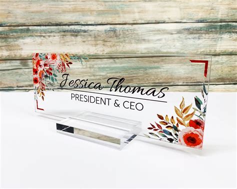 Personalized Name Plate For Desk Nameplate Sign Modern Office Business