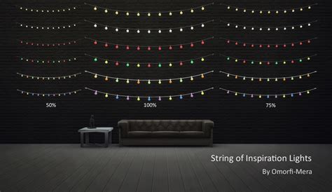 My Sims 4 Blog Ts3 String Of Inspiration Lights By Omorfimera