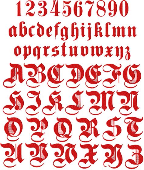 Gothic #2 Alphabet