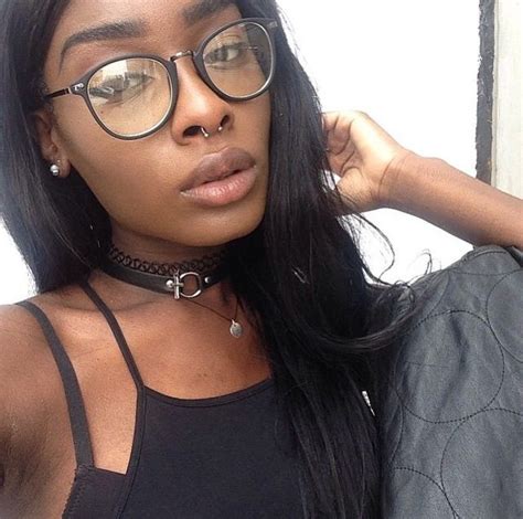 Pin By Lovelace On Glasses Girls With Glasses Dark Skin Women