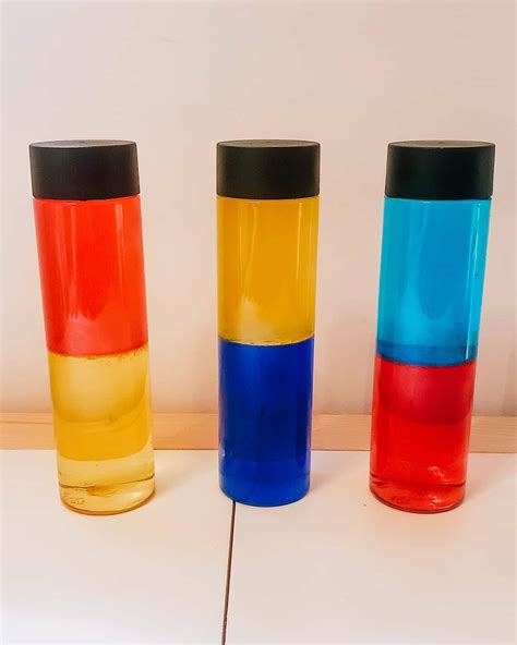 Color Mixing Sensory Bottles Primary And Secondary Colors Etsy