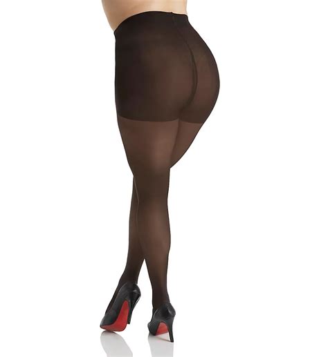 Curves Silky Sheer Plus Size Control Top Pantyhose