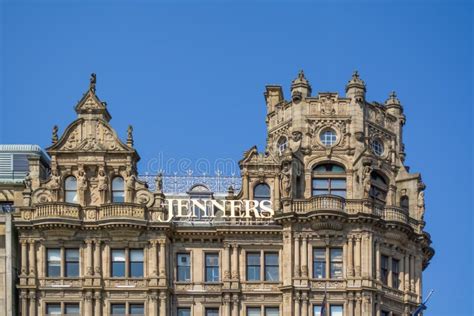 Detail View Of A Historic Buildings Top On Edinburgh City Center