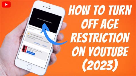 How To Turn Off Age Restriction On Youtube Disable Remove