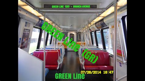 🚇💺 Wmata Metrorail Green Line Gr To Branch Avenue Full Ride