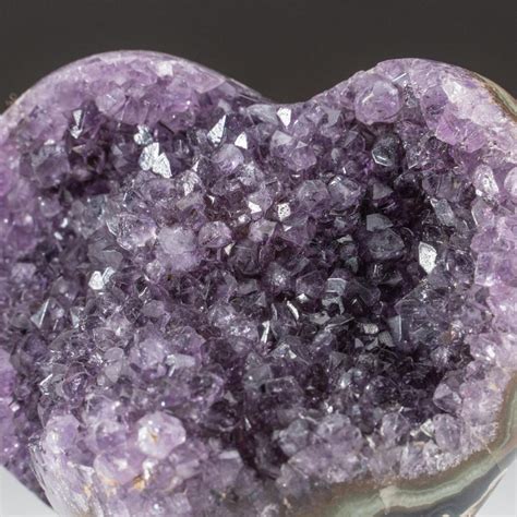 Genuine Polished Amethyst Crystal Clustered Heart V20 Astro