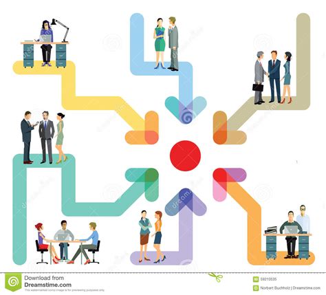 Business Teams Working Together Chart Stock Vector Image 59210535