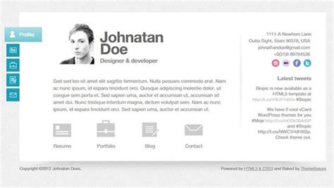 These free css html templates can be freely downloaded. 36+ HTML5 Resume Templates - Free Samples, Examples Format ...