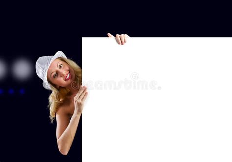 Naked Girl With Banner Stock Image Image Of Hands Banner 38547213
