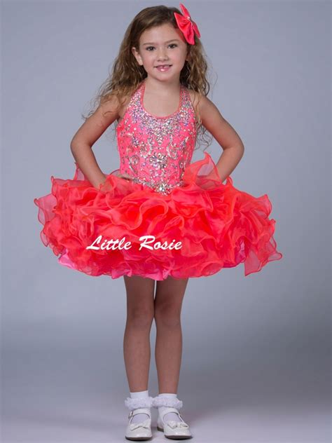 Little Rosie Pageant Halter Pageant Dress Sr311