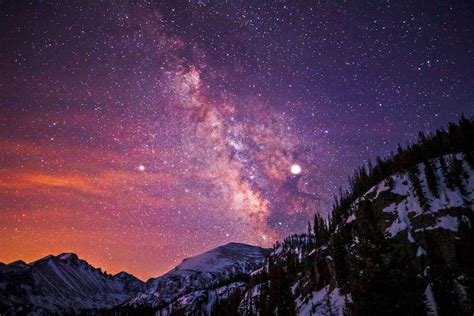 Milky Way Over Longs Peak In Rocky Mountain National Park Etsy Uk