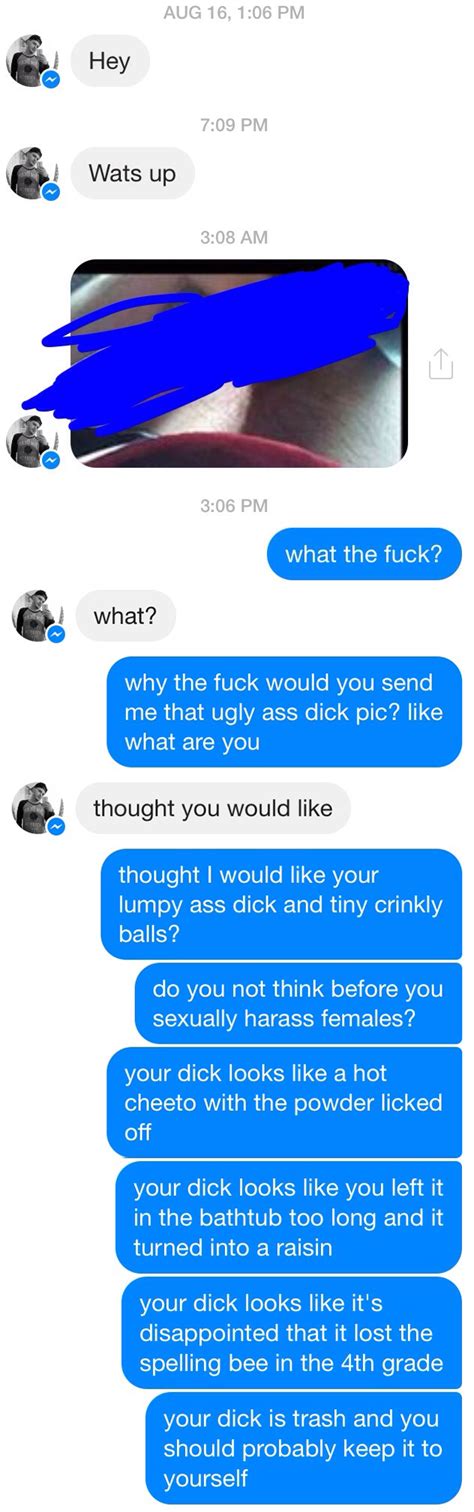 Dude Sends Girl An Unsolicited Dick Pic Gets Served A Hefty Dose Of