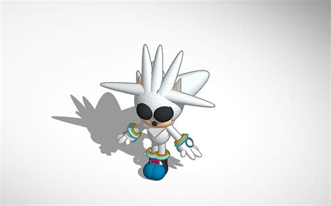 3d Design Silver The Hedgehog Cute Tinkercad