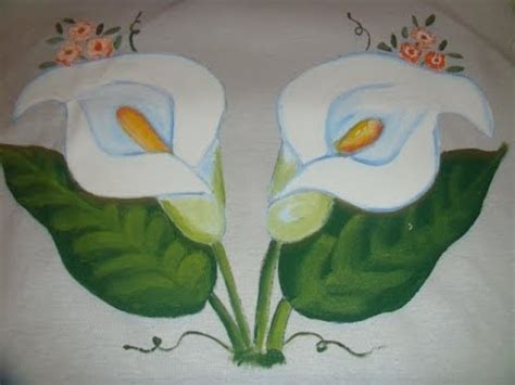 Ver más ideas sobre flores pintadas, alcatraces, pintura en tela flores. PINTURA EN TELA FLOR ALCATRAZ CON MARIMUR 447 - YouTube
