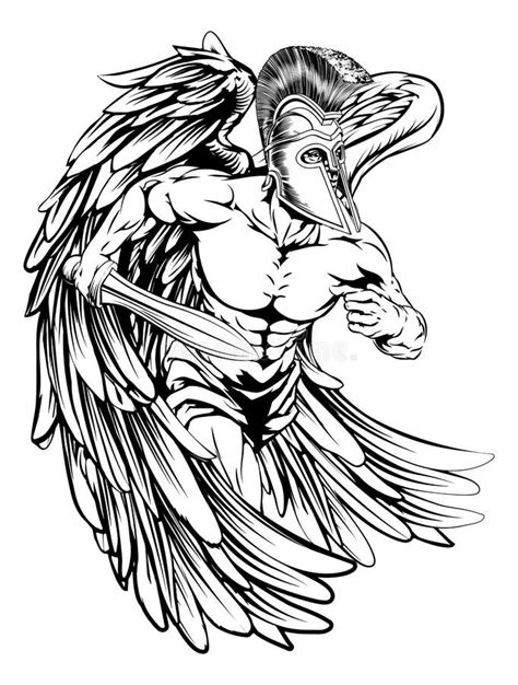 Angel With Sword Stock Vector Illustration Of Heaven 42702208