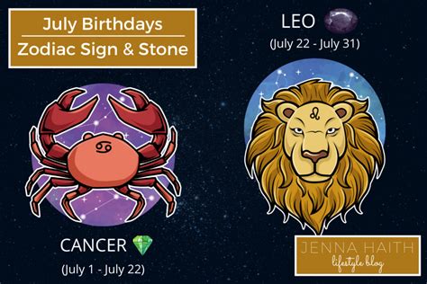 July Birthdays Zodiac Sign And Stone Jenna Haith Lifestyle