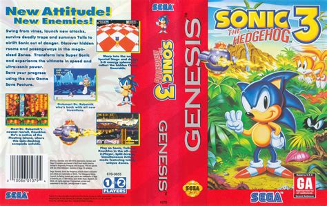Sonic 3 US Cover art full | Caratula, Sonic