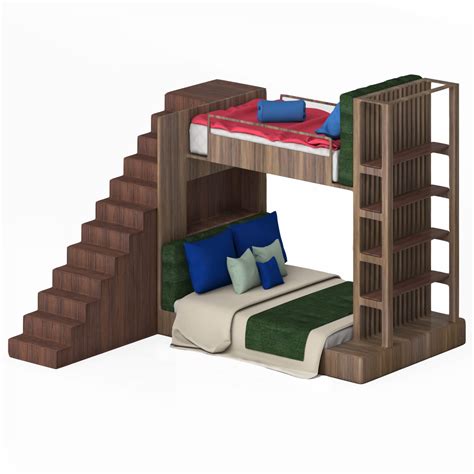 Bunk Bed 3d Models In Bedroom 3dexport