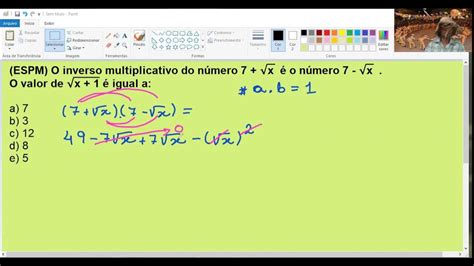 Inverso Multiplicativo De Um Número 🍉 Espm Youtube