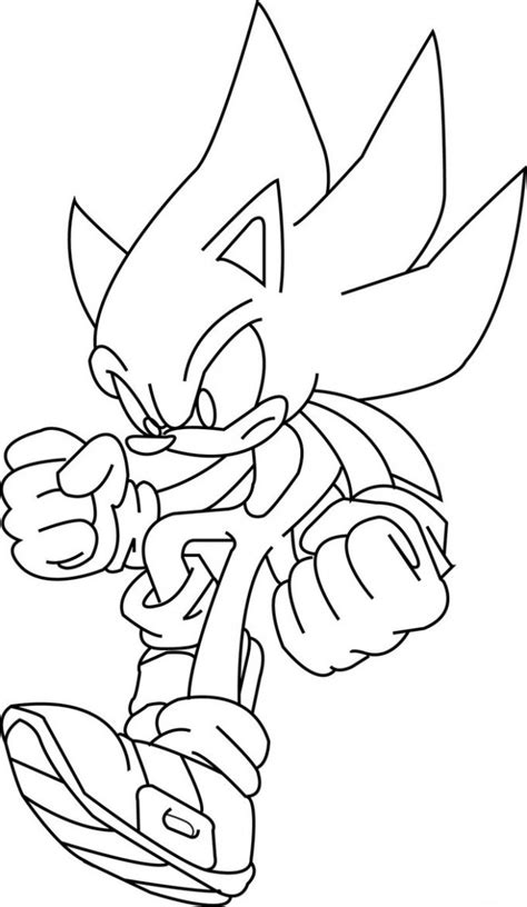 Coloriage Super Sonic gratuit à imprimer liste 20 à 40