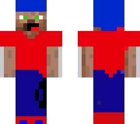 Depending on which skin you chose, your character can be a boy or girl, a fairy magician or villain, an animal or a. red steve with herobrine | Minecraft Skin