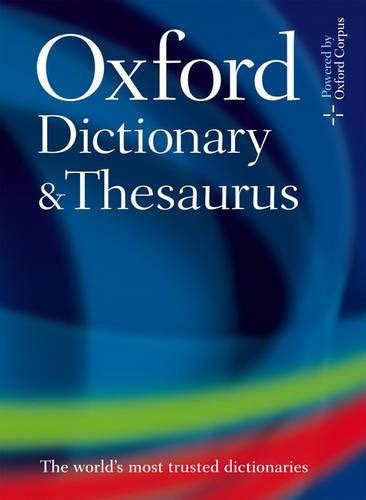 Oxford Dictionary And Thesaurus By Oxford Languages Waterstones