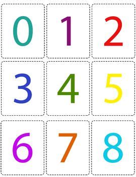 Do you ever need a set of paper numbers for math lessons? Numbers 1-100 Flashcards, Printable Flashcards by Kayla ...
