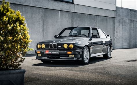 Download Wallpapers Bmw M3 E30 Black Sports Coupe Retro Sports Cars