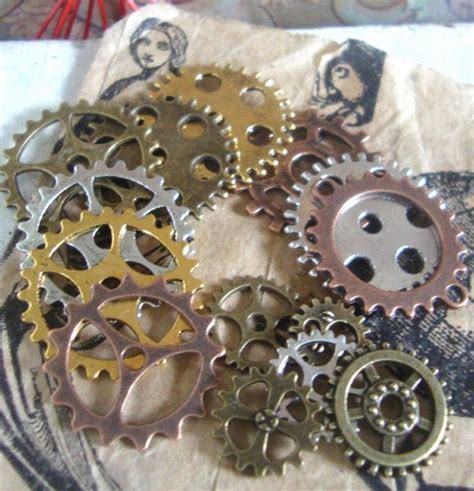 14 Steampunk Gearsgear Charms Gear By Flauntingcharms On Etsy 500
