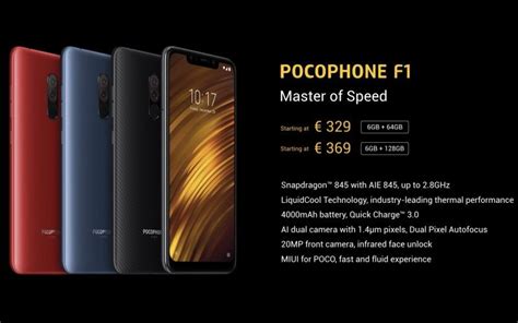 Pocophone F1 Launched Globally By Xiaomi At Price Starting 329 Euros