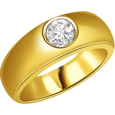 012 Cts Solitaire 18k Gold Mens Diamond Rings Surat Diamond Jewelry