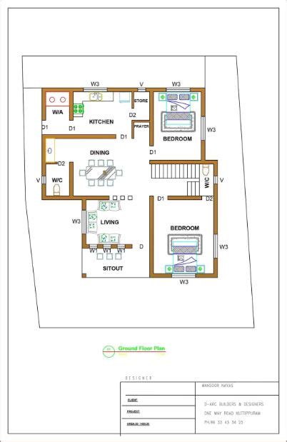 1235 Sq Ft 2bhk Contemporary Style Single Floor House And Free Plan 20