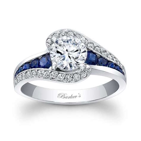 Barkevs Blue Sapphire Engagement Ring 7898lbs