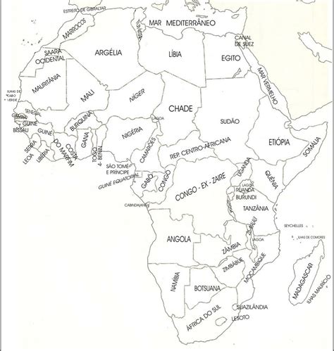 Mapa Del Continente Africano Con Sus Paises Para Colorear Imagui