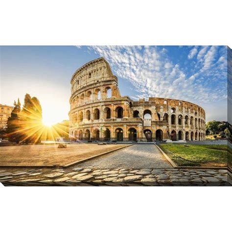 Colosseum Rome Framed Print On Canvas Acrylic Wall Art Cityscape