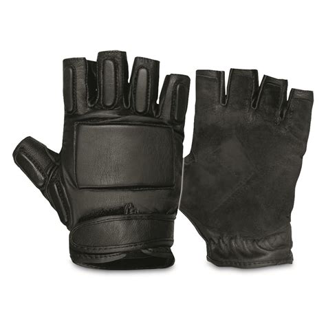 Mil Tec Sec Leather Fingerless Gloves 719188 Tactical Gloves At