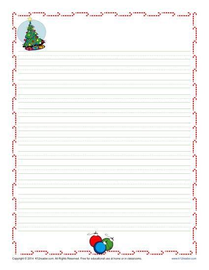 Christmas Writing Paper For Kids Free Printable Template Artofit