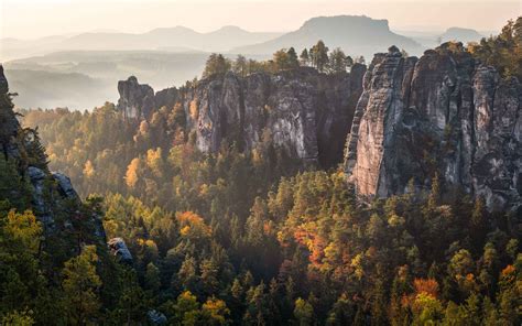 Saxon Switzerland National Park Landscape Photography In Autumn