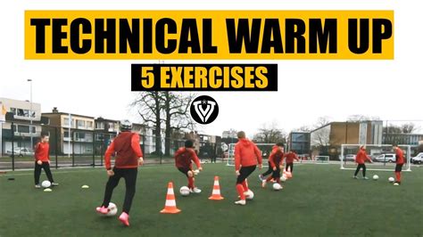 Technical Football Training 5 Warm Up Soccer Exercises U11 U12