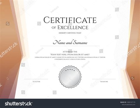 Luxury Certificate Template Elegant Border Frame Stock Vector Royalty Free