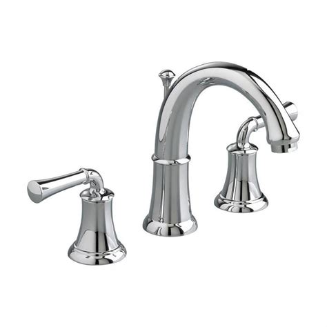 Turn the wrench counterclockwise to remove the bathtub faucet stem from the faucet body in the wall. American Standard Portsmouth 8 in. Widespread 2-Handle High Arc Bathroom Faucet with Speed ...