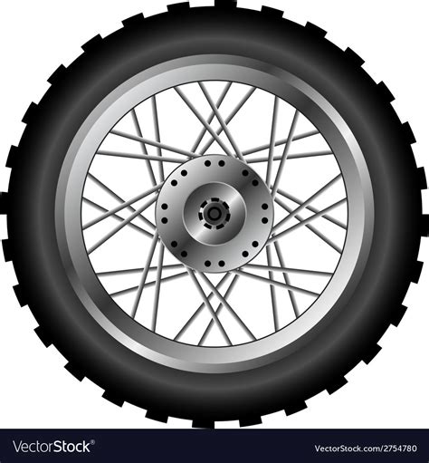 Motorcycle Wheel Royalty Free Vector Image Vectorstock