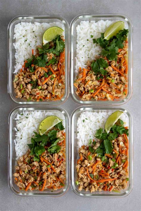 Teriyaki Ground Turkey Meal Prep Bowls Stephanie Kay Nutrition