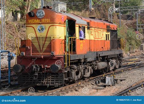 Indian Railways Diesel Locomotive Editorial Photo